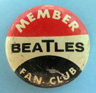 Member Beatles Fan Club 1964 Pinback Button 131
