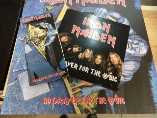Iron Maiden No Prayer For The Dying Matte & 2 Sided Promo Posters,  Cd Long Box