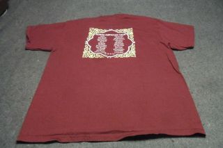 NOS JIMMY PAGE & The Black Crowes 2000 North America Tour Maroon T Shirt Size L 2