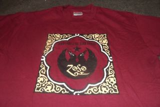 NOS JIMMY PAGE & The Black Crowes 2000 North America Tour Maroon T Shirt Size L 3