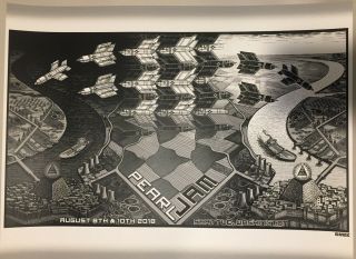 Pearl Jam Seattle Home Shows Emek 2018 Poster & Ready To Ship