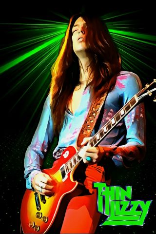 Thin Lizzy Poster Art " Emerald " Scott Gorham Large 20x30 Print