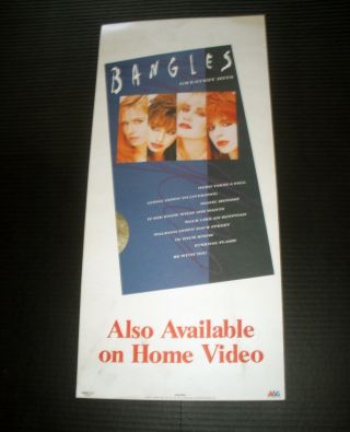 THE BANGLES GREATEST HITS 1990 VINTAGE MUSIC RECORD STORE PROMO DISPLAY POSTER 2