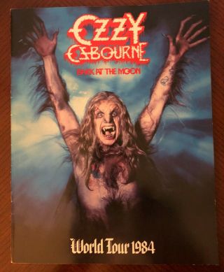Ozzy Osbourne World Tour 1984 Bark At The Moon Concert Program -