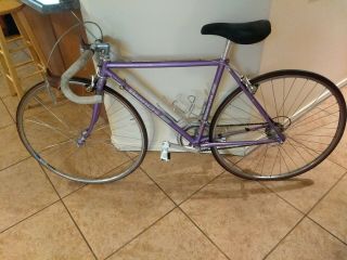 Vintage Bianchi Made In Italy Columbus Steel Shimano 600 Purple 47cm