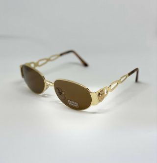Rare 1980s Vintage Gianni Versace Sunglasses Mod.  S32 Col.  030 Gold Medusa Head