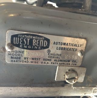 Vintage Go Kart West Bend 580 Engine 5