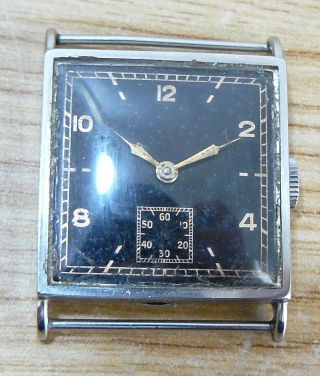 Vintage Ulysse Nardin quadrato men ' s watch,  military ?,  all steel 3