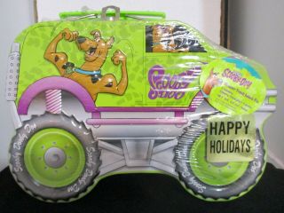 Scooby Doo Monster Truck Lunch Tin,  Still Contains Cherry Flavored Candy