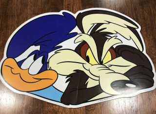 Vintage Road Runner Wile E.  Coyote " Looney Tunes 13 " Mat And Or Sign