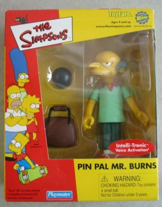 Mib Vtg 2001 The Simpsons Pin Pal Mr.  Burns Electronic Figure Toyfare