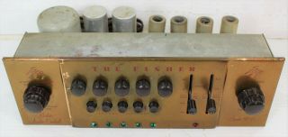 Vintage The Fisher Series 80 - C Mono Tube Preamp Pre - Amplifier Red Lettr