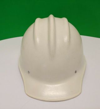 Vintage White BULLARD 502 Fiberglass Hard Boiled Hard Hat Construction See Add 2