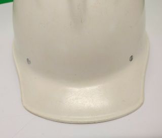 Vintage White BULLARD 502 Fiberglass Hard Boiled Hard Hat Construction See Add 4