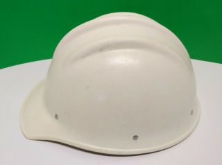 Vintage White BULLARD 502 Fiberglass Hard Boiled Hard Hat Construction See Add 5