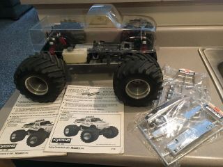 Vintage Kyosho Usa - 1 Nitro Crusher Roller 1/8 Scale Rc Monster Truck And Body