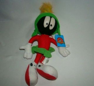 Vintage Ganz Looney Tunes Marvin The Martian Space 13 " Plush W/ Tags Warner Bros
