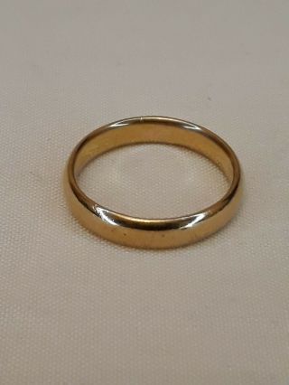 Ladies Vintage Antique 22ct Solid Gold Wedding Ring Band Stamped 22ct 6.  15g