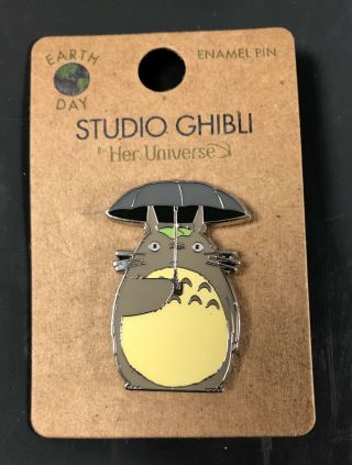 Studio Ghibli Loungefly My Neighbor Totoro Umbrella Earth Day Metal Enamel Pin