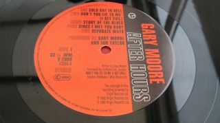 Gary Moore After Hours 1992 Uk Lp 1st Press Plays Minus - Listen