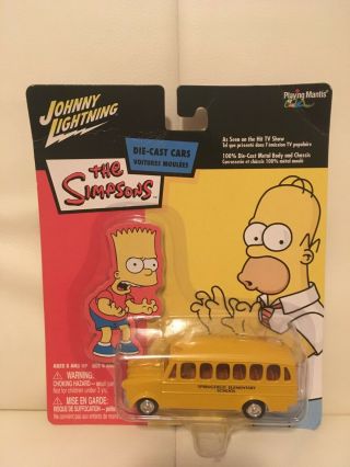 2003 Johnny Lightening The Simpsons Vehicles Springfield Elementary School Bus