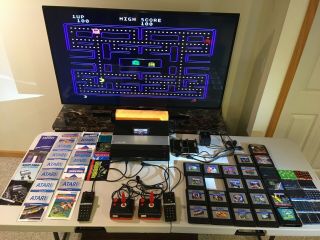 Atari 5200 (4 - Port) W/ Four Joysticks (semi - Functional) And 23 Games Vintage ‘82