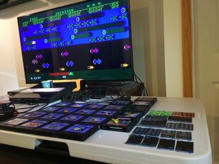 Atari 5200 (4 - port) w/ Four Joysticks (semi - functional) and 23 Games Vintage ‘82 2