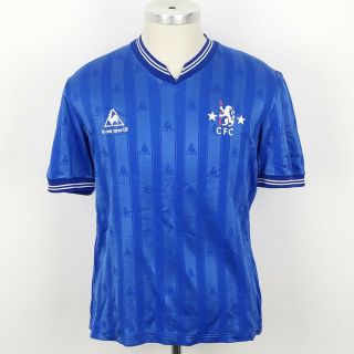 Chelsea Fc 1985 - 1986 Vintage Home Football Shirt Size Xl 42/44” Le Coq Sportif