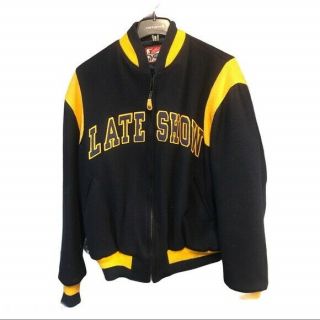 Vintage Late Show David Letterman Varsity Jacket Ebbet Field Flannels Size Xl