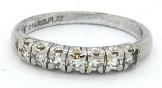 Vintage Platinum Elegant High Fashion 0.  50ct Vs1/f Diamond Band Ring Size 6