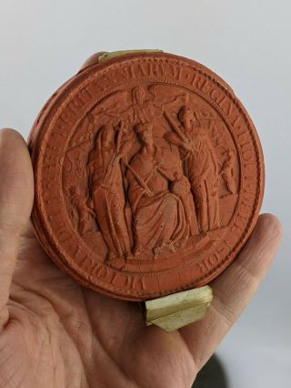 Antique Queen Victoria Wax Seal Of The Realm Duchy Of Lancaster Case