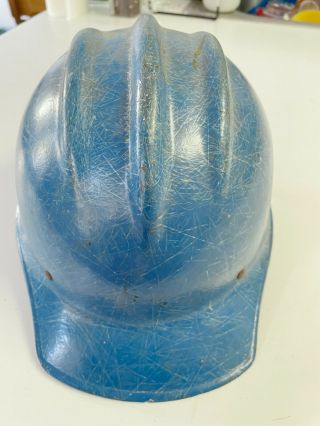 Vintage Bullard 502 Hard Boiled Blue Fiberglass Hard Hat W/ Bullard Suspension