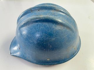 Vintage Bullard 502 Hard Boiled Blue Fiberglass Hard Hat w/ Bullard Suspension 2