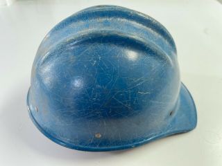 Vintage Bullard 502 Hard Boiled Blue Fiberglass Hard Hat w/ Bullard Suspension 4
