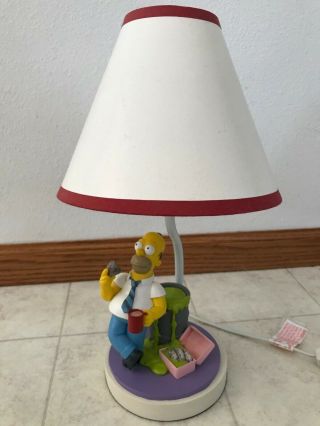 The Simpson’s Accent Table Lamp Featuring Homer Simpson With Shade 2002 Model 3