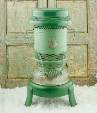 Vintage Ditmar Enamelware Kerosene Oil Heater Stove Green Enamel
