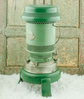 Vintage Ditmar Enamelware kerosene Oil Heater Stove Green Enamel 3