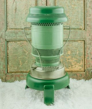 Vintage Ditmar Enamelware kerosene Oil Heater Stove Green Enamel 5
