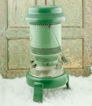 Vintage Ditmar Enamelware kerosene Oil Heater Stove Green Enamel 6