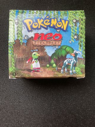 Rare Vintage Pokemon Neo Discovery 1st Edition Empty Booster Box
