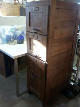 Vintage,  4 - Drawer Oak File Cabinet Local Pick - Up Only