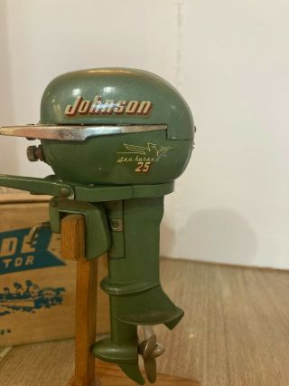 Vintage 1950s Johnson Seahorse 25hp Toy Outboard Boat Motor Japan Battery Opper