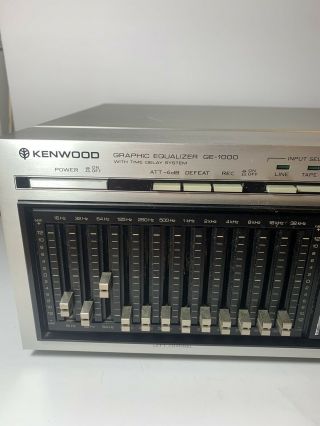 Vintage Kenwood GE - 1000 12 - Band Graphic Equalizer and Great 2