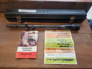 Vintage Redfield 3200 Target Rifle Scope 12 X T00065 W Paperwork Readdescripton