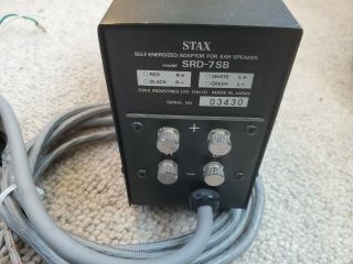 my vintage Stax SR - 5 Headphones.  With SRD - 7adapter/energizer. 2