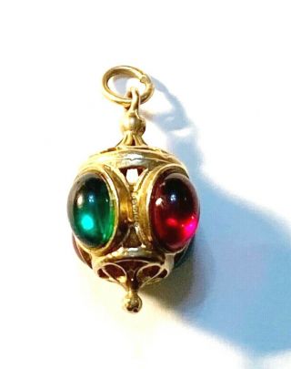 9ct 375 Vintage Gold Pendant Charm Port And Starboard