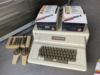 Vintage Apple Ii Plus Computer 2 Disk Drives Hand Controllers