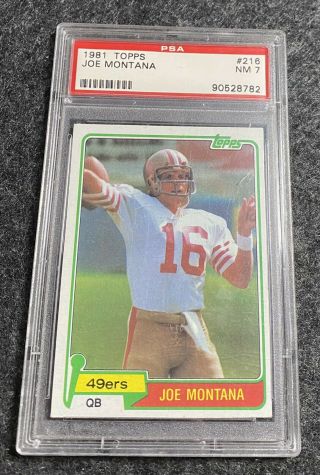 Joe Montana Rookie Rc Psa 7 1981 Topps Vintage Football Card 216 Sf 49ers Hof