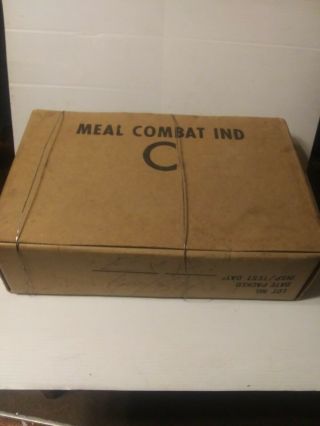Vtg 1975 Case Of C Rats 12 Us Military Mci Meal Combat Ind.  Rations.