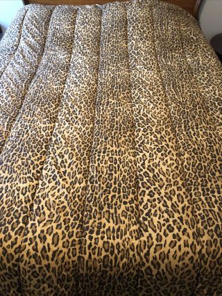 Ralph Lauren Aragon Leopard King Comforter Vtg Blue Label No Signs Of Use